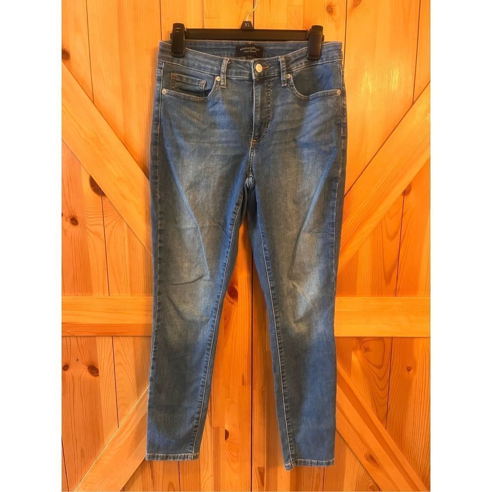 Banana Republic Jeans Womens 27/4 Curvy Skinny Blue Stretch Denim Zip